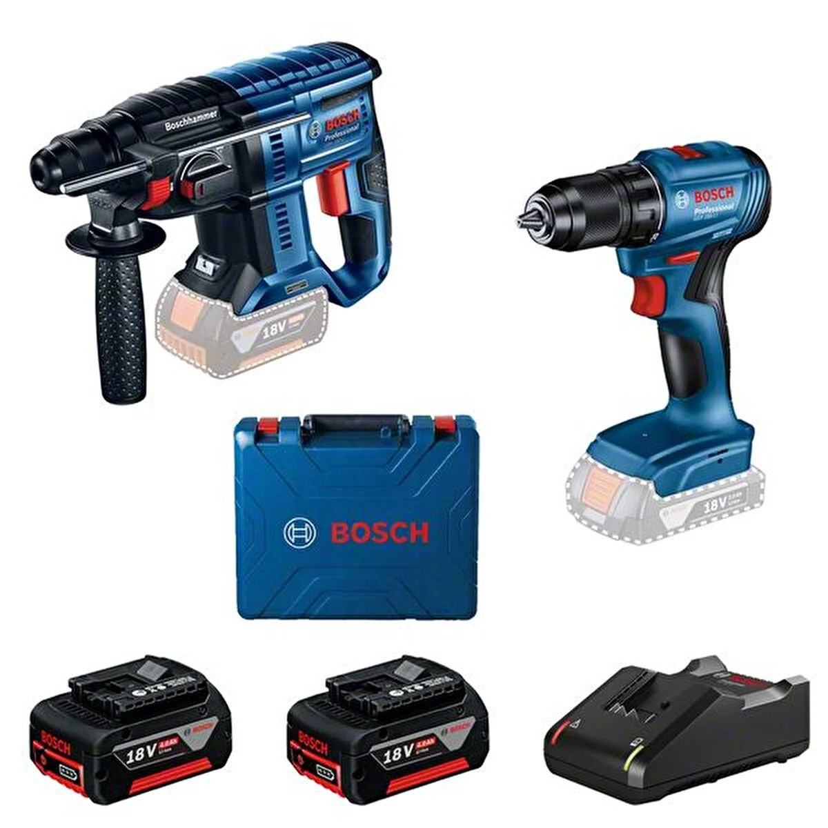 Bosch GBH 180-Li Kırıcı-Delici + GSR 185-Li Vidalama Elektrikli El Aletleri Seti