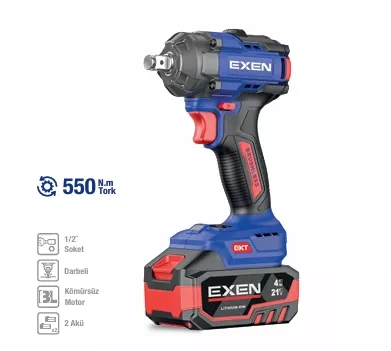 Exen EN 254 SM Akülü Darbeli Kömürsüz Somun Sökme