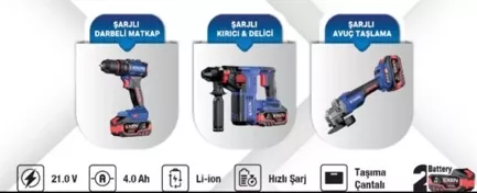 KÖMÜRSÜZ ŞARJLI 3’LÜ SET