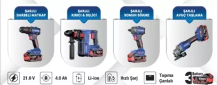 KÖMÜRSÜZ ŞARJLI 4’LÜ SET