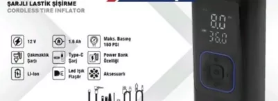 ŞARJLI LASTİK ŞİŞİRME