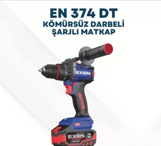 Exen EN 374 DT Kömürsüz Şarjlı Darbeli Matkap